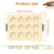 Heat-Resistant Silicone Muffin Pan Safe Mini Muffin Pan with 12 Cups for GrOsN