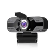 2K QHD Webcam with Privacy Cover, Microphone, Web Computer Camera, Plug and