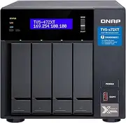 QNAP TVS-472XT-PT-4G 4 Bay NAS Intel® Pentium G5400T 2-core 3.1 GHz 4GB DDR4 Hot-swappable 2 xPCIe 2xGbE 1x10GBASE-T 2xThunderbolt 1xUSB3.2 2 yrs