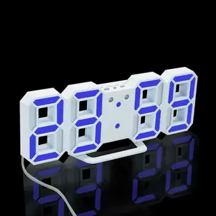 新款夜光插電電子鐘臺式數碼立體鬧鐘時鐘座鐘客廳臥室數字鐘表