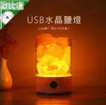 【歐比康】 USB水晶鹽燈 水晶鹽燈 天然負離子鹽燈 床頭臥室燈 釋放負離子 小夜燈