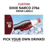 Custom Vending Machine Drink Labels - Dixie Narco 276e - Pick Any 7 Drinks