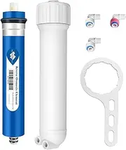 Alberts Filter 150GPD Reverse Osmosis Membrane Filter Replacement for Water Filter System, 2012 150GPD RO Filter,1/4 Quick Connector,Check Valve,Wrench Whole Set