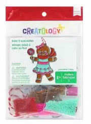 Xmas Makit & Bakit Ornament KIT Gingerbread Girl Stained Glass Suncatcher Create