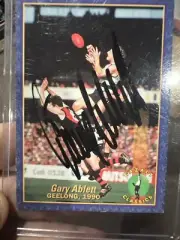 Personally Signed Gary Ablett Senior Herald Sun Cazaly Classics Card #79 COA
