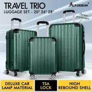 ALFORDSON Luggage 3PCS Set Suitcase Trolley TSA Carry on Hard Case Green
