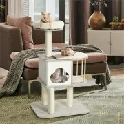 CostwayModern Cat Tower with Platform Scratching Posts for Kittens and Cats