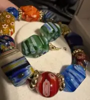 New East 5th Millefiori Beads Bracelet And Earrings Beautiful