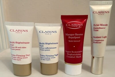 LOT CLARINS Extra-Firming Creams, Mask, SEALED and Bonus Complexion Perfector