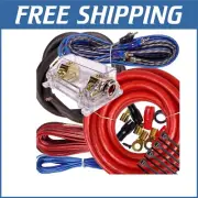 Complete 0 Gauge Amplifier Wiring Kit - Dual Fuses for Car, Truck, RV, and ATV