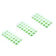3 Pack Ice Cube Tray with Removable Lid, Plastic Ice Cube Molds, Green