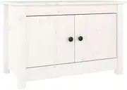 Shoe Cabinet White 70x38x45.5 cm Solid Wood Pine