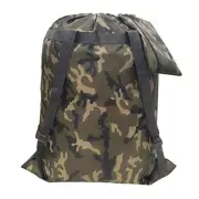 Large Camo Laundry Bag Backpack 27” x 34” Sturdy and Tear Water Jungle Camo