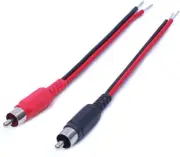 2-Pack RCA Male to Speaker Wire Adapter Cable, 5.5-Inch/14Cm - Black/Red, Audio