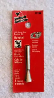 Vermont American 22134 1/2" High Speed Steel Dovetail Router Bit