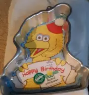 Vintage Sesame Street Big Bird with Banner Cake Pan Mold Jim Henson 2105-3654