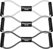 Figure 8 Fitness Resistance Bands with Handles - Exercise Tube Band Set of 3 for Arm and Shoulder Stretch, Rope 8 Word Elastic for Women and Men