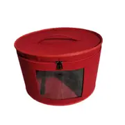 Hat Box Organizer Round Travel Hat Boxes Foldable Hat Stoage Bag With Dustproof Lid Large Hat Storage Box Hat Boxes D Red