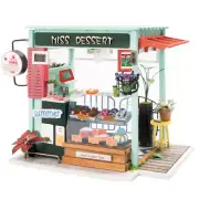 Robotime DIY Miniature House ICE-CREAM STATION 3D Wooden Model Kit NEW