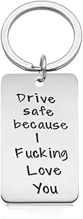 [outret] Drive Safe Because i Fucking Love You Valentine' s Day Key Chain Comfortable and Environmentally Durable Design
