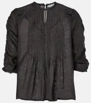 [Veronica Beard] Veronica Beard Bryce linen top AU 6 black