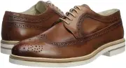 Kenneth Cole New York 258414 Mens Vertical Lace Up Oxford Cognac Size 8.5 M