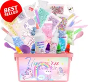 Unicorn Slime Kit, DIY, Glow in the Dark, Girls, 10-12 Years