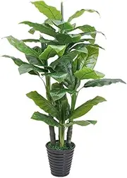 Artificial Tree Artificial Plants Artificial Tree in Plastic Nursery Pot Fake Tropical Split Leaf Plant for Living Room Decor Fake Plants Christmas Decoration Artificial Tree (Size : 190cm)
