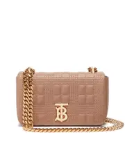 Burberry Mini Quilted Lambskin Lola Bag in Camel