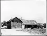 Exterior View Of An Unidentified Adobe In Sonora Town 1900 California Old Photo