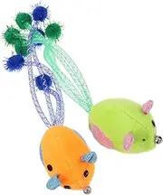 DRESSOOS 2pcs Plush Mouse for Indoor Cats Engaging Cat Teasing Durable Safe Stuffed Mice for Interactive Play Entertained for Indoor Amusement