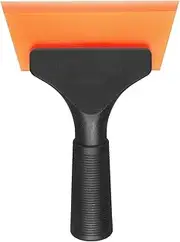 HARFINGTON Squeegee 5 Inch Length Auto Water Blade Shower Squeegee with Non-Slip Handle for Car Windshield Window Cleaner Glass Door, Orange