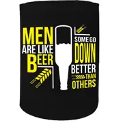 Alcohol Stubby Holder - Men Are Like Beer - Funny Novelty Birthday Gift Joke Beer Can Bottle