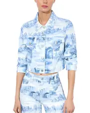 Alice and Olivia Chloe Boxy Cropped Jacket