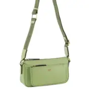 Pierre Cardin Ladies Leather Cross Body Bag in Jade