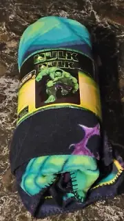 Vintage - Incredible Hulk 50"x60" Fleece Throw Blanket Marvel Universe - RARE!