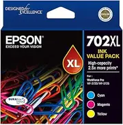 Epson EPC13T345592 702XL DURABrite Ultra Ink Cartridge 3 Colour Pack for WF-3720 WF-3725