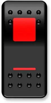MOOSE UTILITY - MOOSE PWR-GNR - Rocker Switch - On/Off - Red