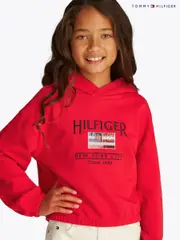 Tommy Hilfiger Red Sequin Flag Hoodie (F55394) | $127 - $150