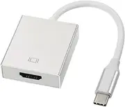 Portable Type-C to HD Converter Type-C Adapter 4K Image Quality Al num Alloy Shell Plug and Play Wide Compatibility Silver One Size