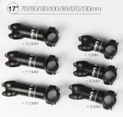 UNO Aluminum Stems +/-17° MTB Road XC Bike handlebar Stem 31.8*70-130mm Black