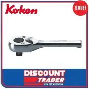Koken 2753PS 1/4” Drive Short Ratchet Polished Handle 24 Gears - Made in Japan