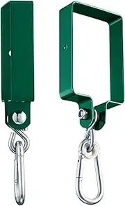 Heavy Duty Swing Hangers - 2-Piece Swing Set Hardware | Extension Connects Accessories Bracket Swivel Carabiner for Outdoor Porch Patio Playground Garden Deck