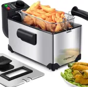 Deep Fryer, Electric Deep Fat Fryers with Baskets, 3 Liters Capacity Oil Frying