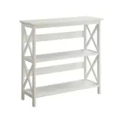 Sarantino Lucas 3-Tier Bookshelf - White