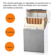 Aluminum Alloy Box USB Rechargeable Lighter for Smoking Flameless Cigarette Case