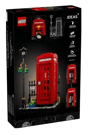 【LEGO 樂高】 磚星球〡 21347 IDEAS 倫敦紅色電話亭 Red London Telephone Box