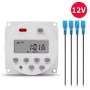 Digital LCD Timer Switch 1 Second Interval 12V 7 Days Programmable Time Relay