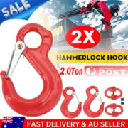 Hammerlock+Slip Hook for Safety Chain Caravan Trailer connecting Extend 7mm 8mm
