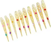 MERRYHAPY 10pcs Diamond Nail Gems Set Rhinestones Nail Tips Charms for Halloween Cosplay Performance Women's Costume Accessories Random Color